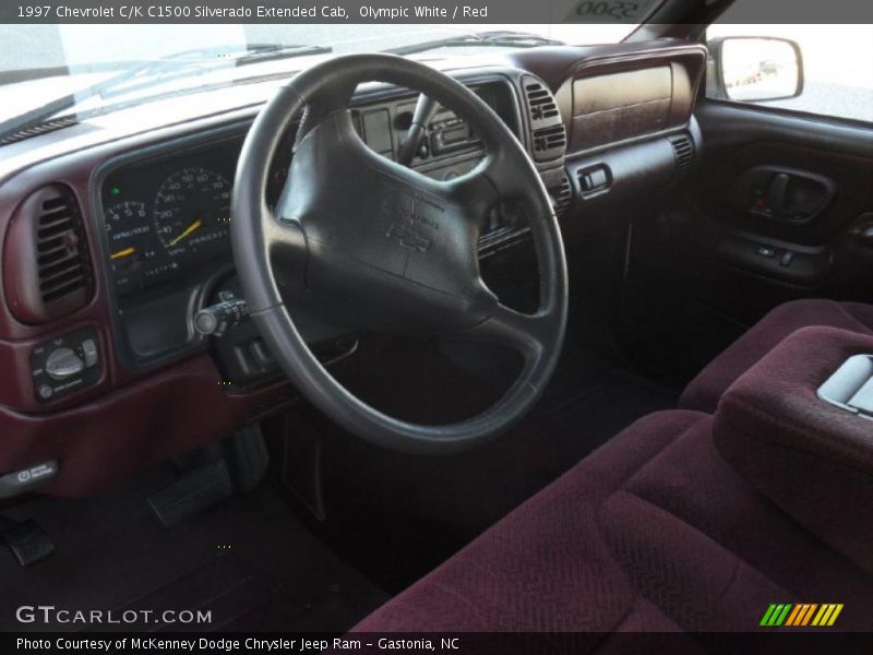 Red Interior - 1997 C/K C1500 Silverado Extended Cab 