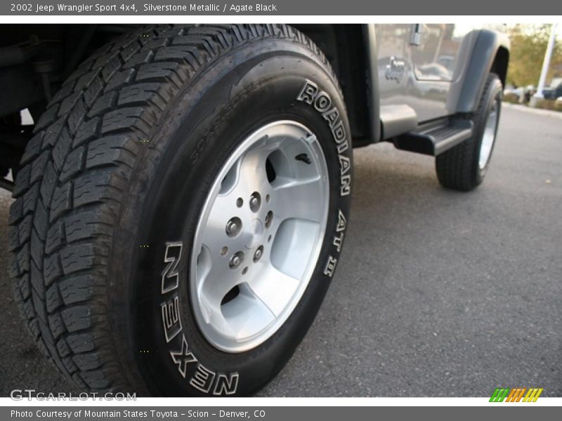 Silverstone Metallic / Agate Black 2002 Jeep Wrangler Sport 4x4