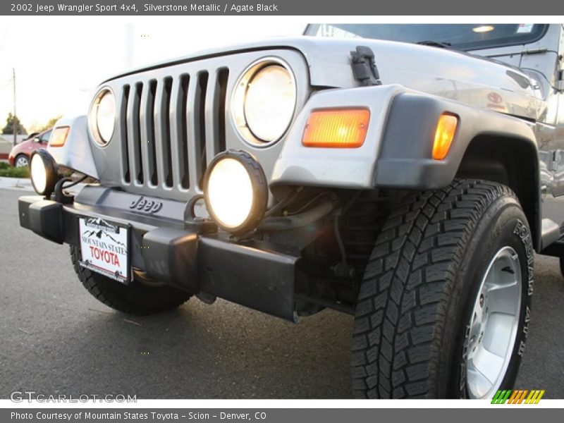 Silverstone Metallic / Agate Black 2002 Jeep Wrangler Sport 4x4