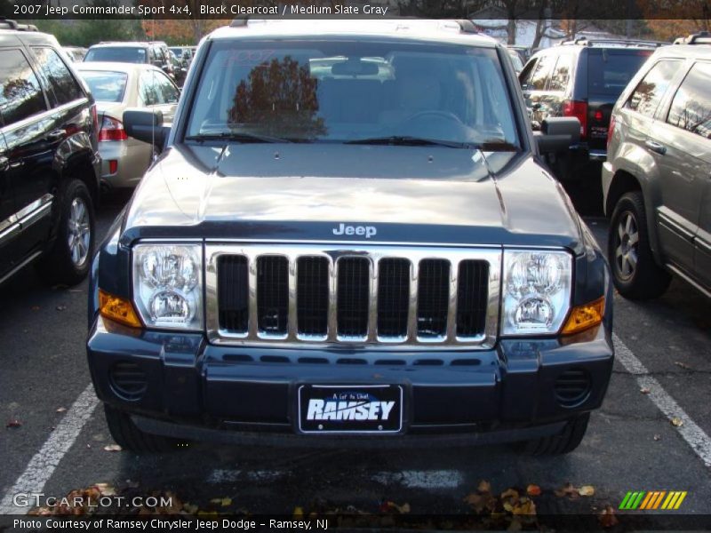Black Clearcoat / Medium Slate Gray 2007 Jeep Commander Sport 4x4