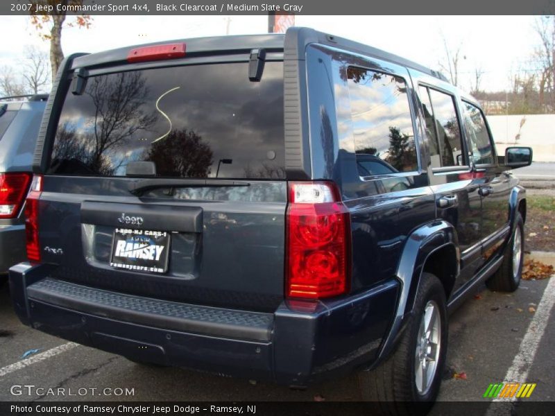 Black Clearcoat / Medium Slate Gray 2007 Jeep Commander Sport 4x4