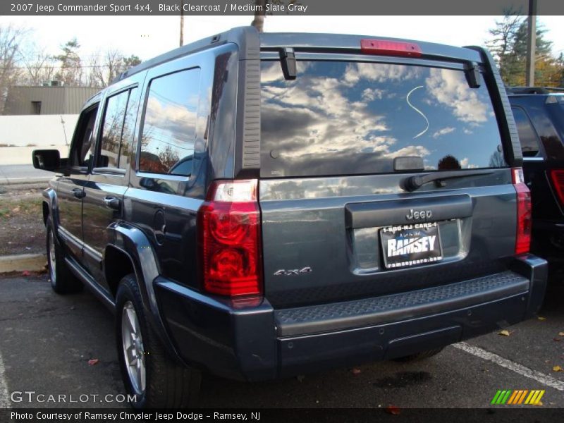 Black Clearcoat / Medium Slate Gray 2007 Jeep Commander Sport 4x4