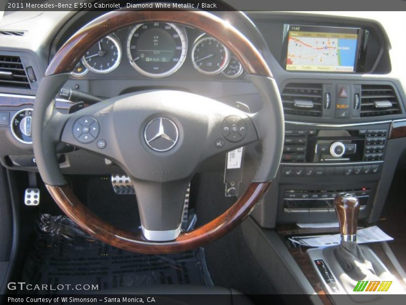 Diamond White Metallic / Black 2011 Mercedes-Benz E 550 Cabriolet