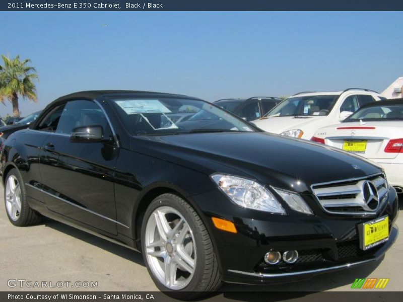 Black / Black 2011 Mercedes-Benz E 350 Cabriolet