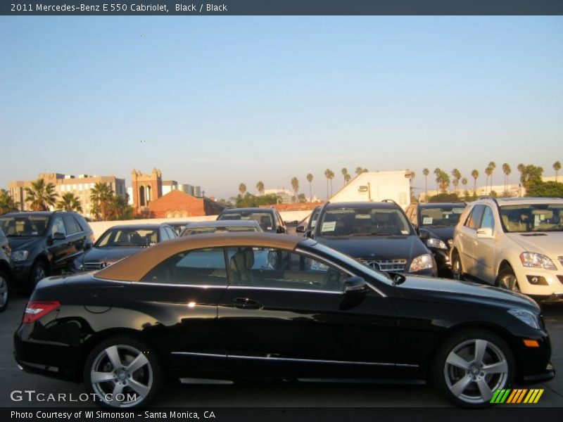 Black / Black 2011 Mercedes-Benz E 550 Cabriolet