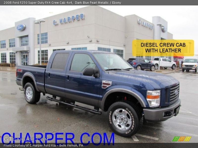 Dark Blue Pearl Metallic / Ebony 2008 Ford F250 Super Duty FX4 Crew Cab 4x4