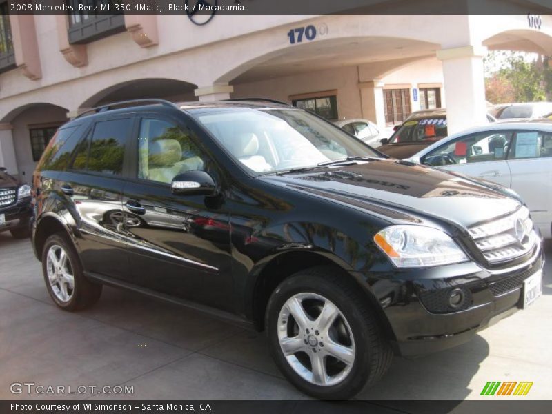 Black / Macadamia 2008 Mercedes-Benz ML 350 4Matic