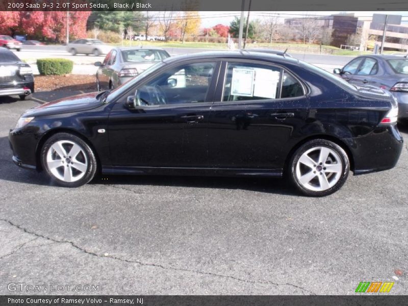 Black / Black 2009 Saab 9-3 2.0T Sport Sedan