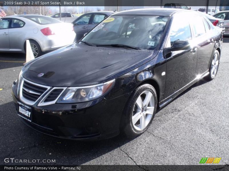 Black / Black 2009 Saab 9-3 2.0T Sport Sedan