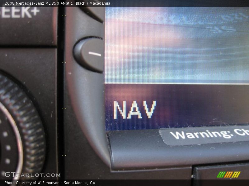 Black / Macadamia 2008 Mercedes-Benz ML 350 4Matic