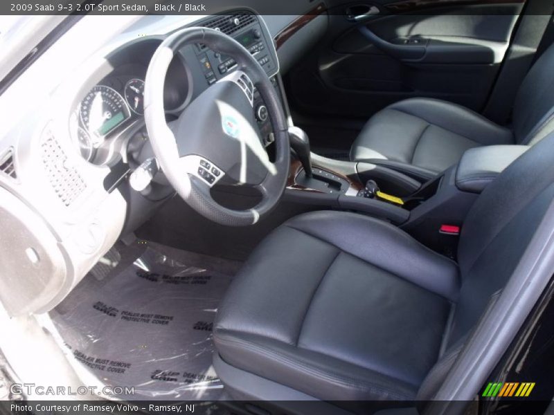 Black / Black 2009 Saab 9-3 2.0T Sport Sedan