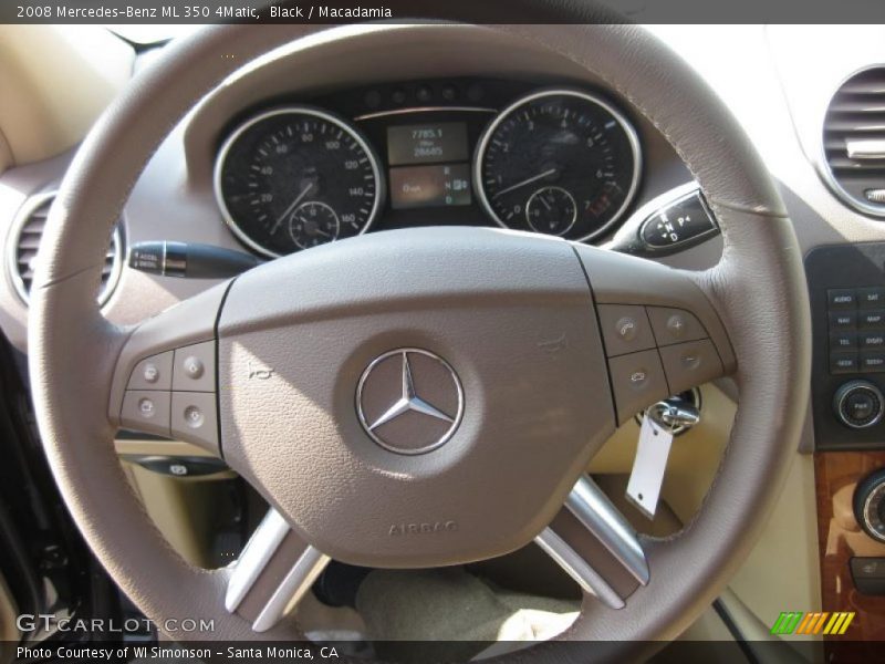 Black / Macadamia 2008 Mercedes-Benz ML 350 4Matic