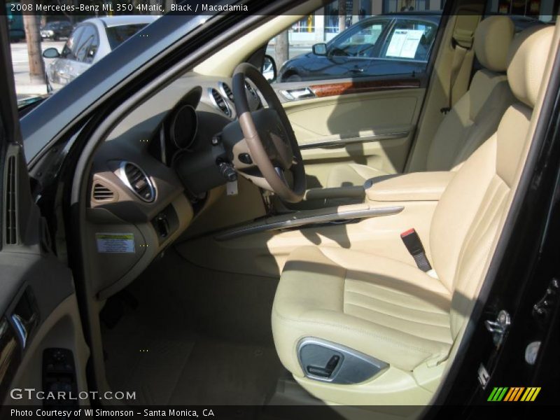 Black / Macadamia 2008 Mercedes-Benz ML 350 4Matic