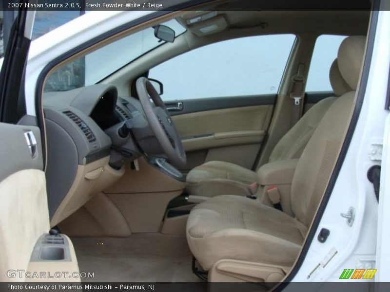 Fresh Powder White / Beige 2007 Nissan Sentra 2.0 S