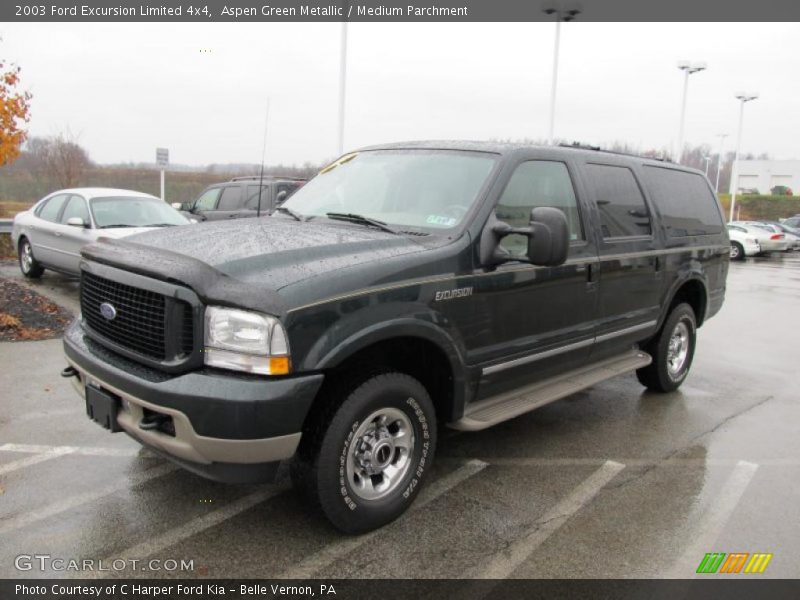 Aspen Green Metallic / Medium Parchment 2003 Ford Excursion Limited 4x4