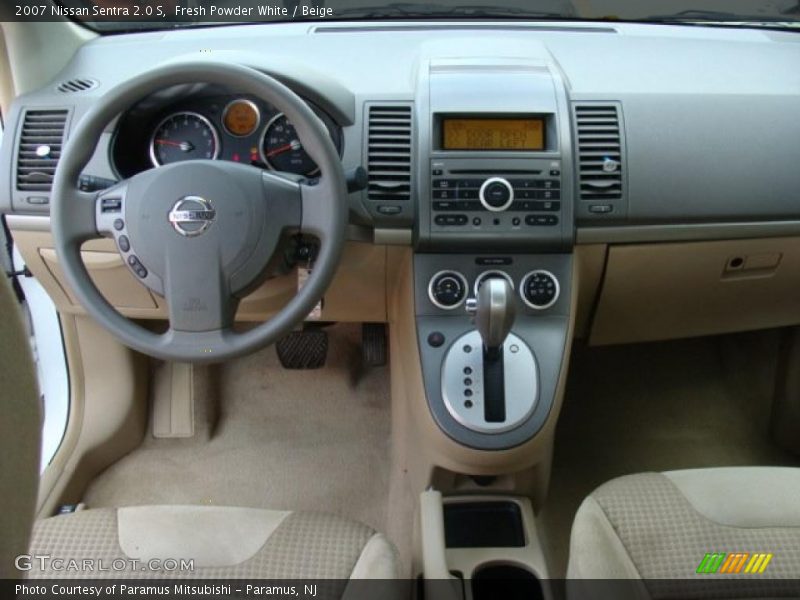 Fresh Powder White / Beige 2007 Nissan Sentra 2.0 S