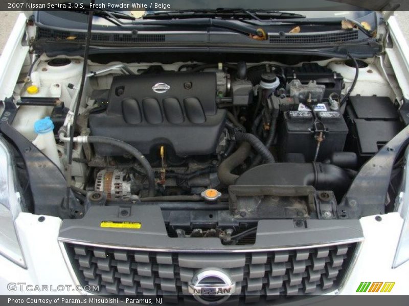 Fresh Powder White / Beige 2007 Nissan Sentra 2.0 S