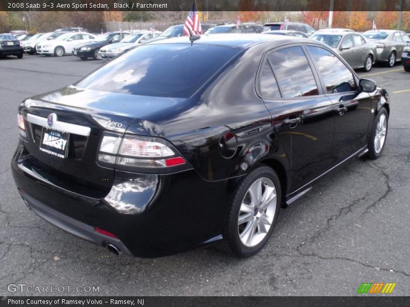 Black / Parchment 2008 Saab 9-3 Aero Sport Sedan