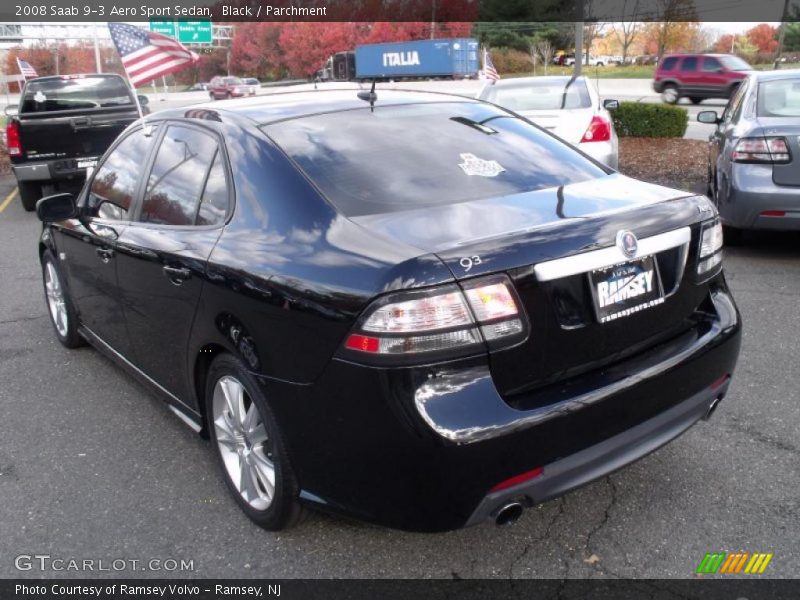Black / Parchment 2008 Saab 9-3 Aero Sport Sedan