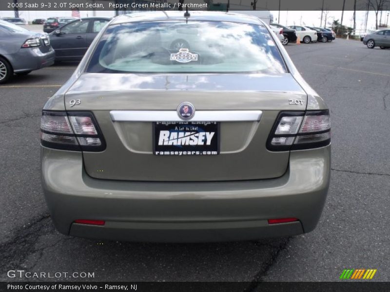 Pepper Green Metallic / Parchment 2008 Saab 9-3 2.0T Sport Sedan