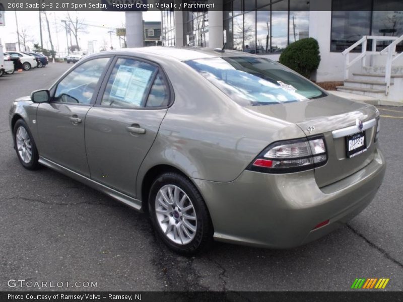 Pepper Green Metallic / Parchment 2008 Saab 9-3 2.0T Sport Sedan