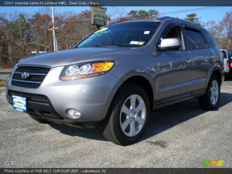 Steel Gray / Black 2007 Hyundai Santa Fe Limited 4WD