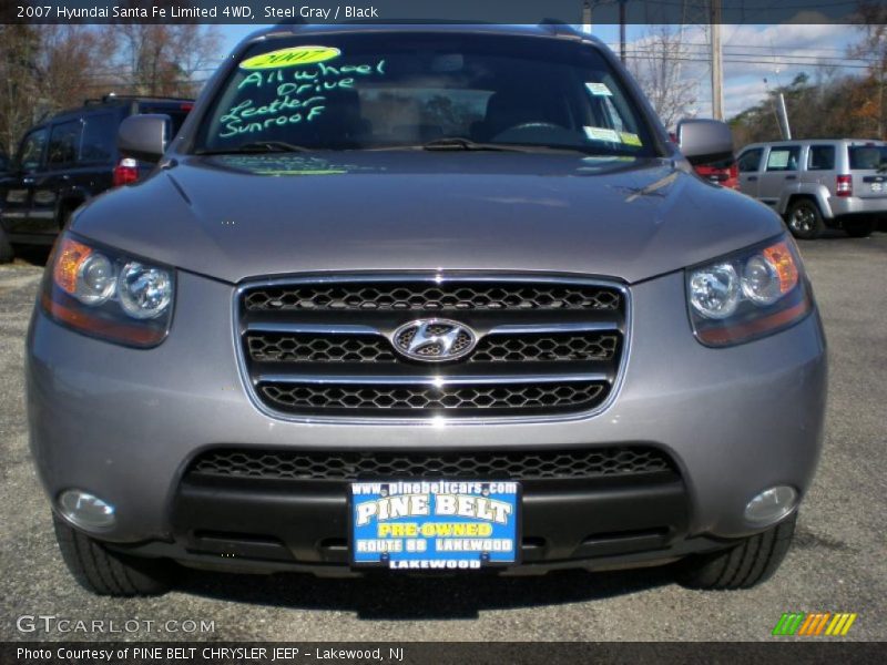 Steel Gray / Black 2007 Hyundai Santa Fe Limited 4WD