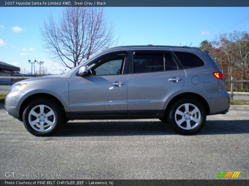 Steel Gray / Black 2007 Hyundai Santa Fe Limited 4WD