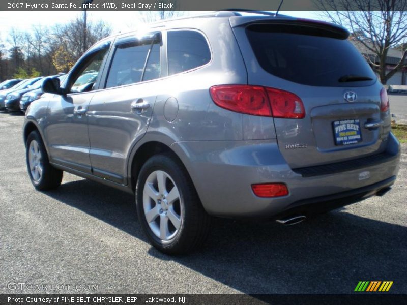 Steel Gray / Black 2007 Hyundai Santa Fe Limited 4WD