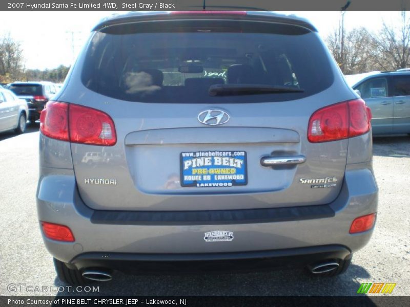 Steel Gray / Black 2007 Hyundai Santa Fe Limited 4WD