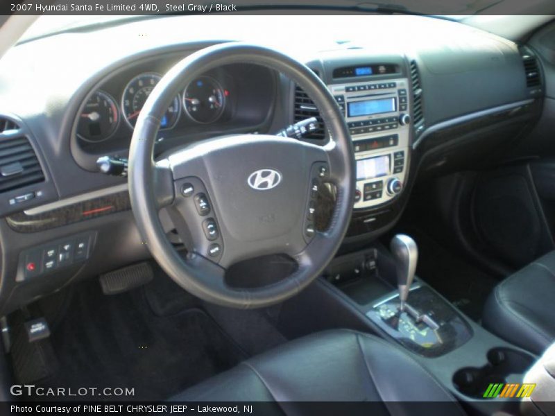 Steel Gray / Black 2007 Hyundai Santa Fe Limited 4WD