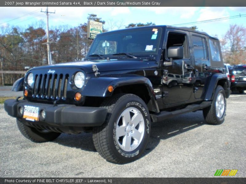 Black / Dark Slate Gray/Medium Slate Gray 2007 Jeep Wrangler Unlimited Sahara 4x4