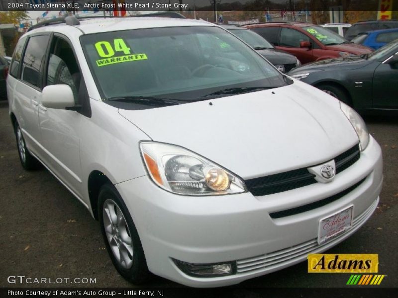 Arctic Frost White Pearl / Stone Gray 2004 Toyota Sienna XLE