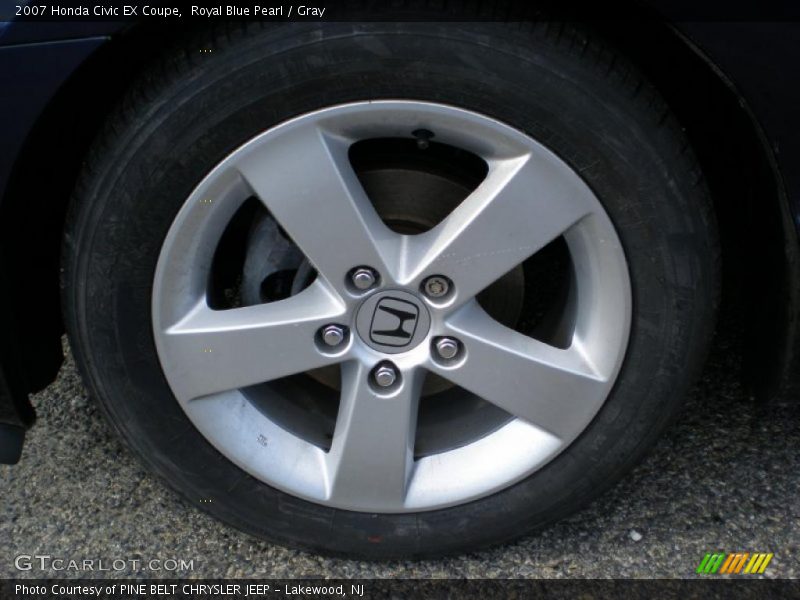 Royal Blue Pearl / Gray 2007 Honda Civic EX Coupe