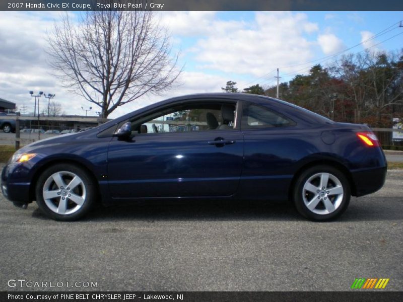 Royal Blue Pearl / Gray 2007 Honda Civic EX Coupe
