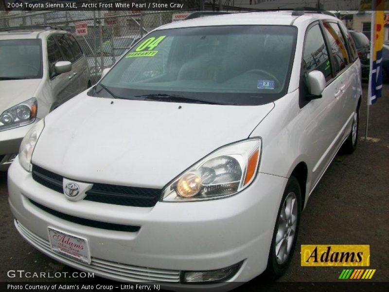 Arctic Frost White Pearl / Stone Gray 2004 Toyota Sienna XLE