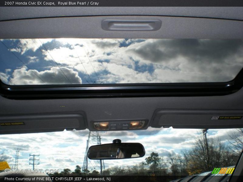 Royal Blue Pearl / Gray 2007 Honda Civic EX Coupe