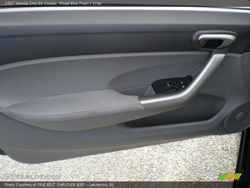 Royal Blue Pearl / Gray 2007 Honda Civic EX Coupe