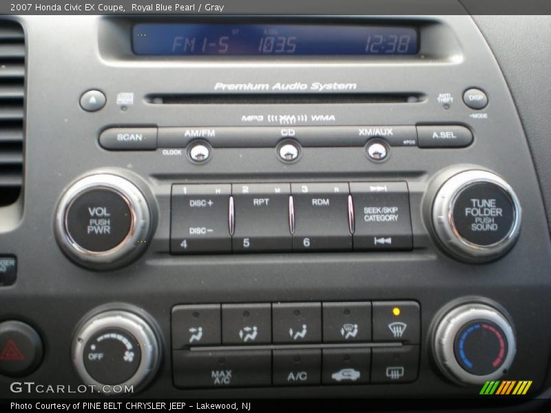 Royal Blue Pearl / Gray 2007 Honda Civic EX Coupe