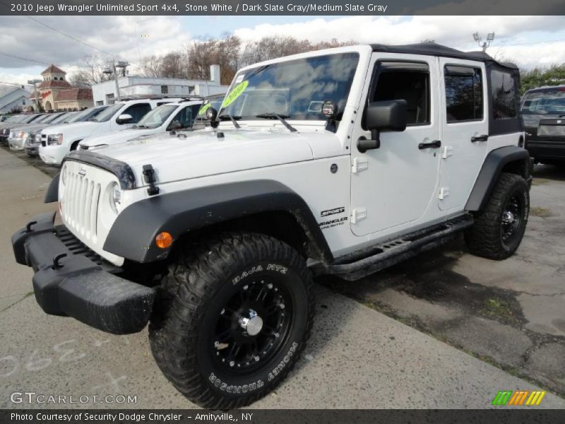 Stone White / Dark Slate Gray/Medium Slate Gray 2010 Jeep Wrangler Unlimited Sport 4x4