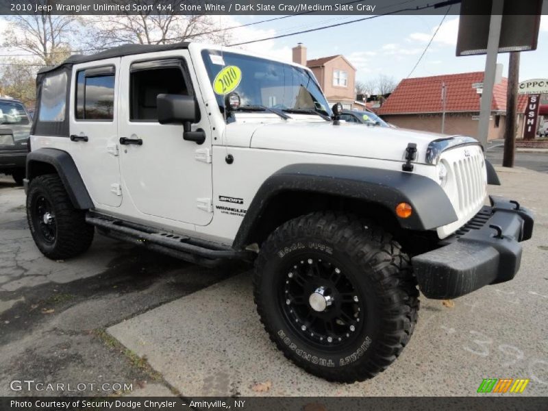 Stone White / Dark Slate Gray/Medium Slate Gray 2010 Jeep Wrangler Unlimited Sport 4x4