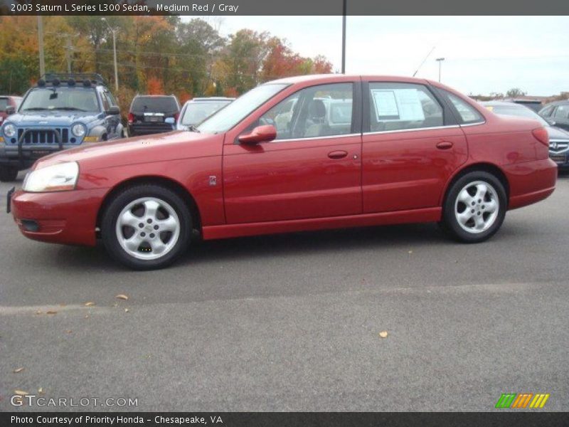 Medium Red / Gray 2003 Saturn L Series L300 Sedan