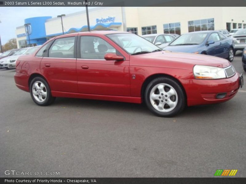 Medium Red / Gray 2003 Saturn L Series L300 Sedan