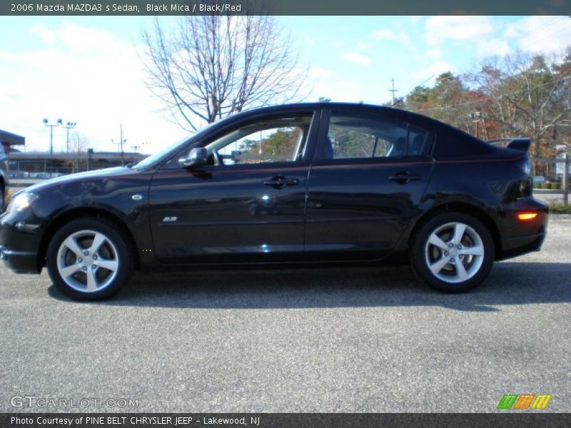 Black Mica / Black/Red 2006 Mazda MAZDA3 s Sedan