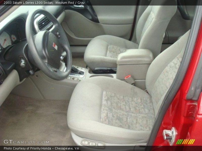 Medium Red / Gray 2003 Saturn L Series L300 Sedan