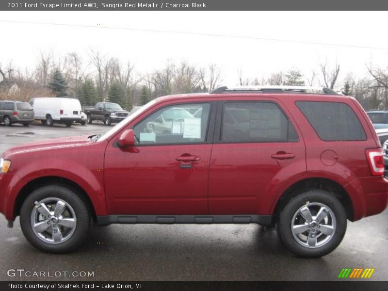 Sangria Red Metallic / Charcoal Black 2011 Ford Escape Limited 4WD