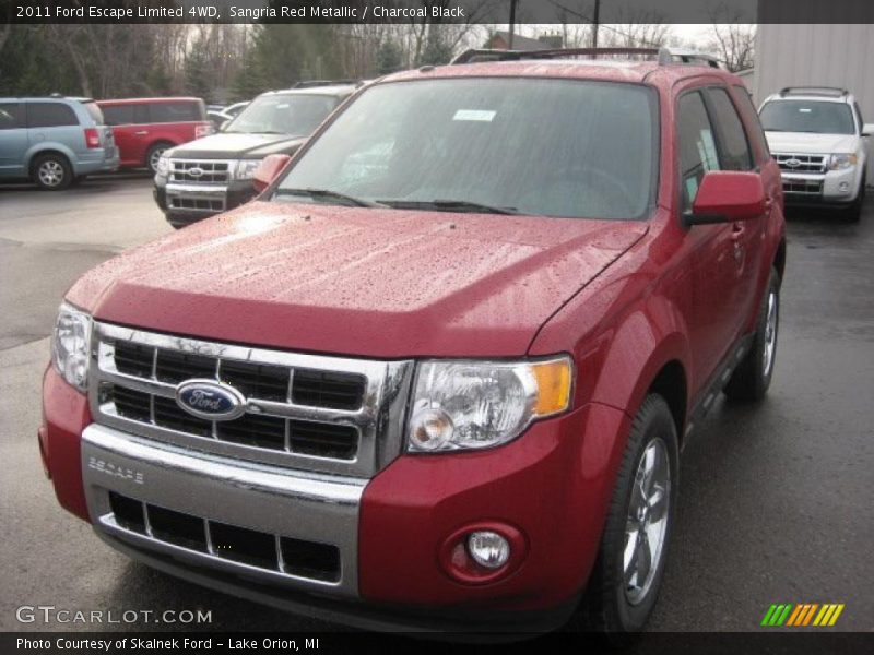 Sangria Red Metallic / Charcoal Black 2011 Ford Escape Limited 4WD
