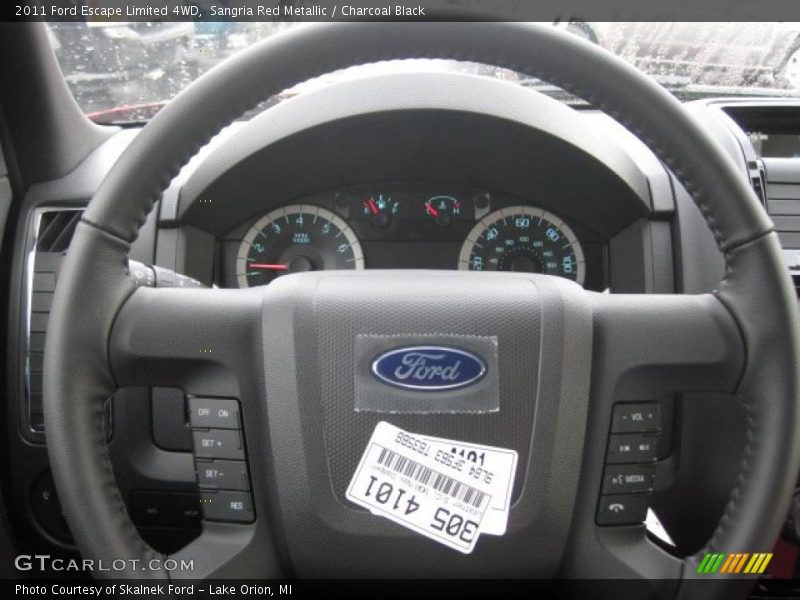 Sangria Red Metallic / Charcoal Black 2011 Ford Escape Limited 4WD