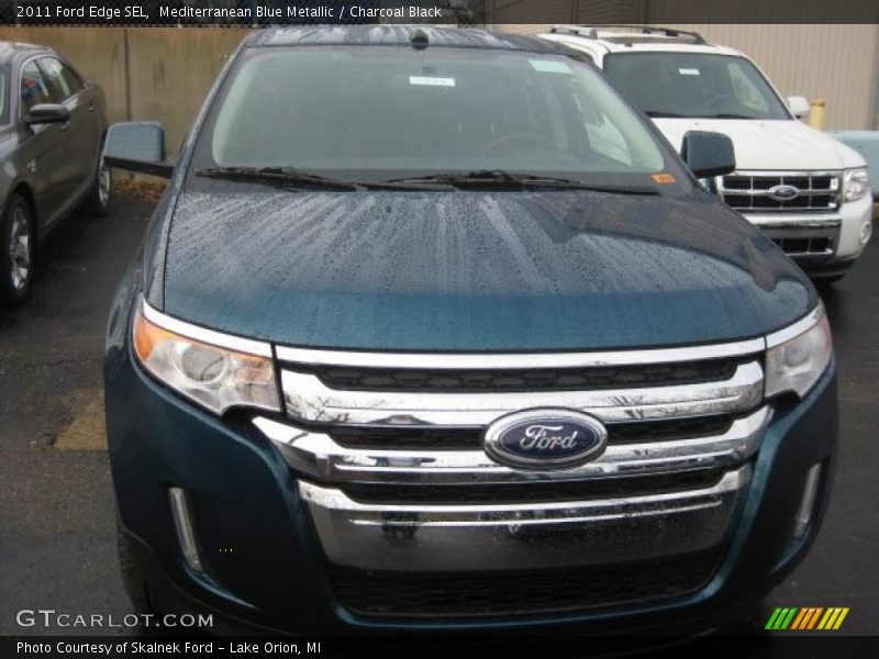 Mediterranean Blue Metallic / Charcoal Black 2011 Ford Edge SEL