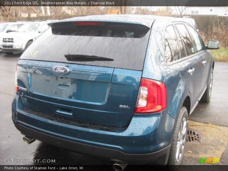Mediterranean Blue Metallic / Charcoal Black 2011 Ford Edge SEL